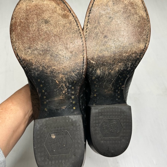 Tony Lama CT871 Black Genuine Smooth Ostrich Exotic Cowboy Western Boots 9D USA - Picture 7 of 15